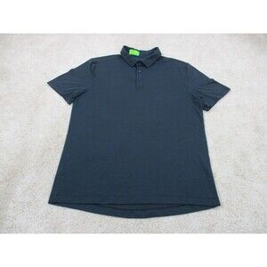 Lululemon Evolution Short Sleeve Polo Shirt Mens Medium M Blue Golf Lightweight